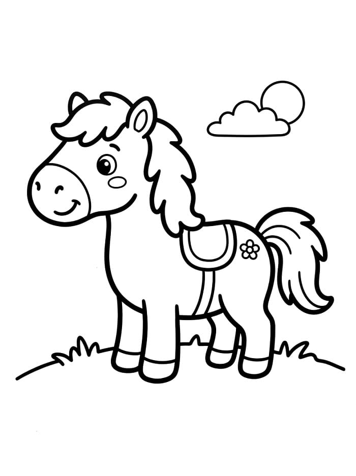 Pferd in der Wildnis ausmalbilder