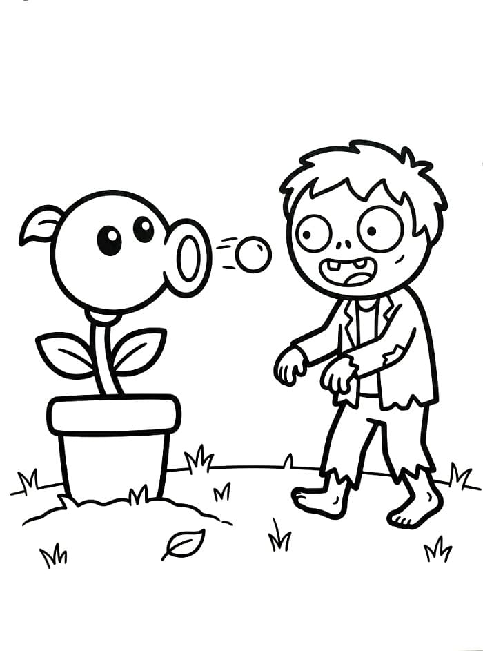 Pflanzen gegen Zombies ausmalbilder