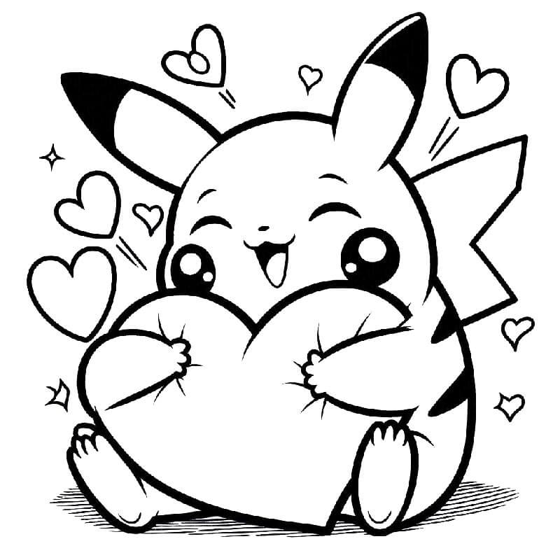 Pikachu Druckbar Frei ausmalbilder