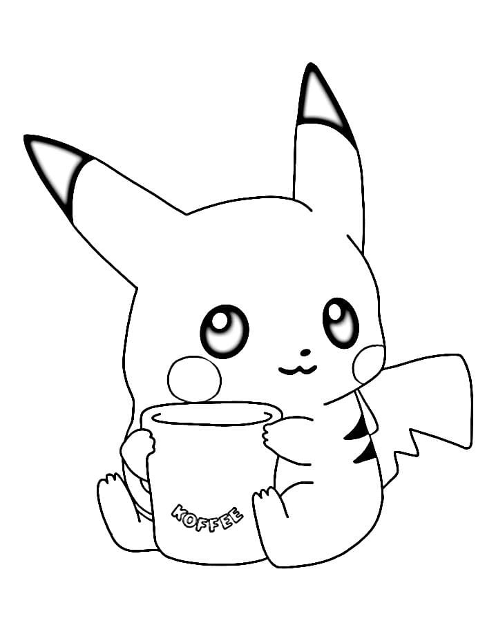 Pikachu Druckbar ausmalbilder