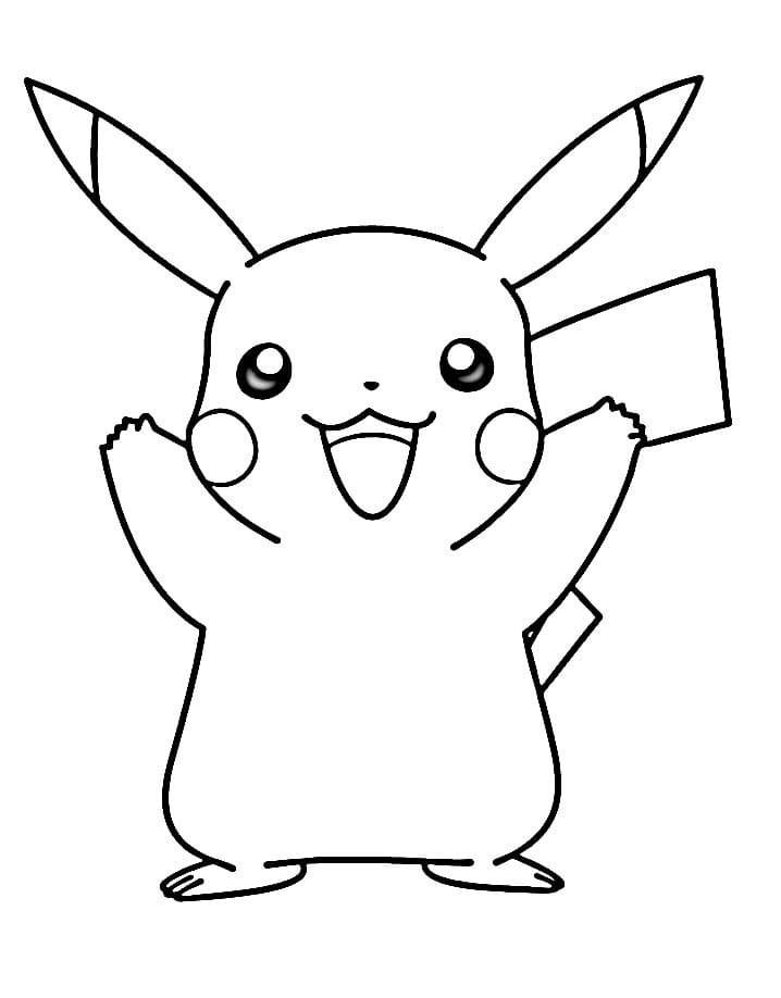 Pikachu Gratis ausmalbilder