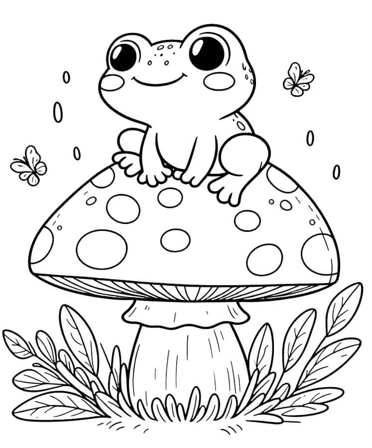 Pilz für 4-jährige Kinder ausmalbilder