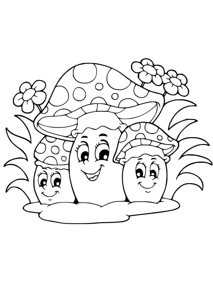 Pilz zum Drucken ausmalbilder