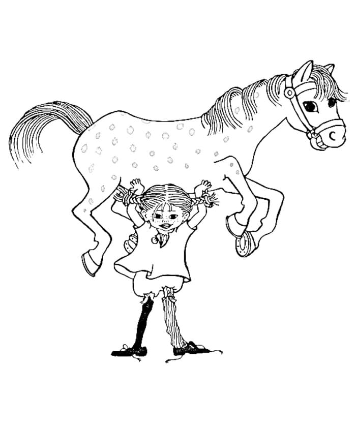 Pippi Langstrumpf druckbereit ausmalbilder