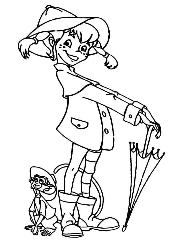 Pippi Langstrumpf für 1-jährige Kinder ausmalbilder