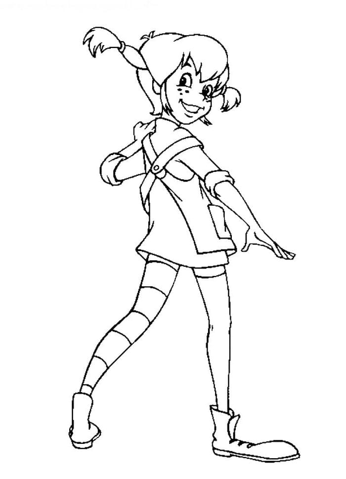 Pippi Langstrumpf für Kinder geeignet ausmalbilder