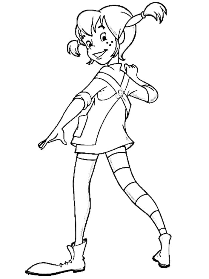 Pippi Langstrumpf gratis ausmalbilder