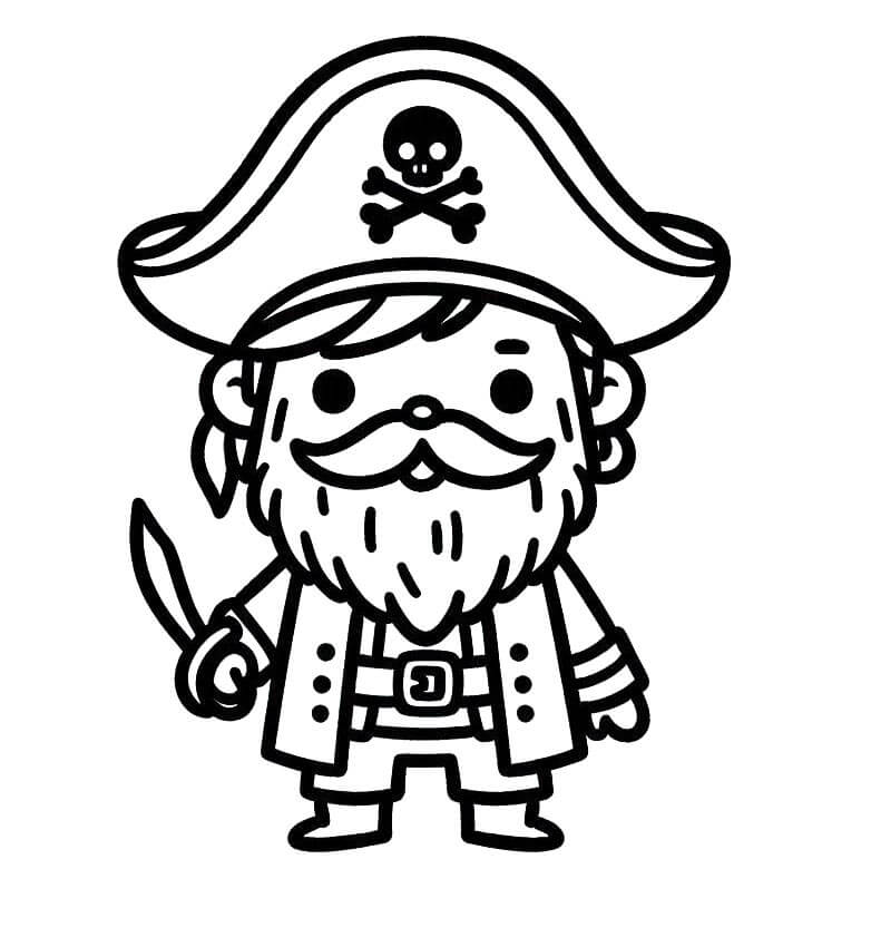 Pirat Für 1-Jährige Kinder ausmalbilder