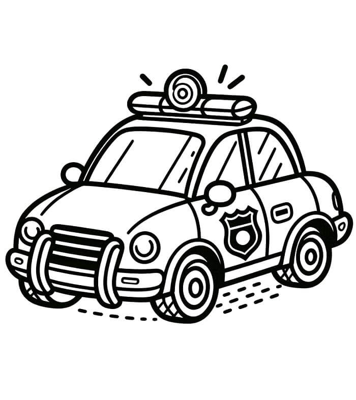 Polizeiauto 2 ausmalbilder