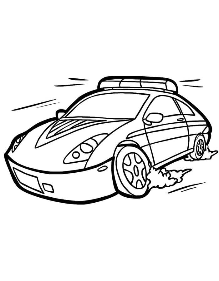 Polizeiauto Bild gratis ausmalbilder