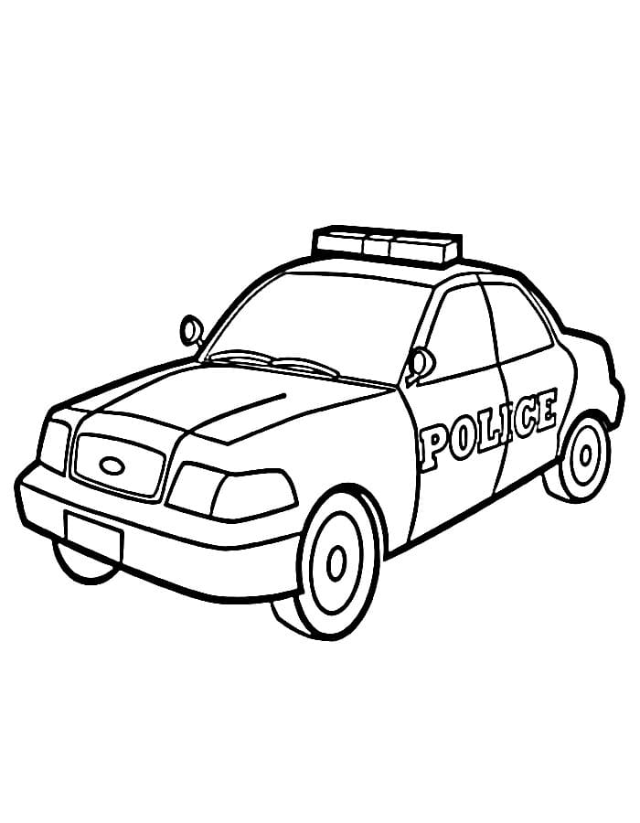 Polizeiauto Bild ausmalbilder