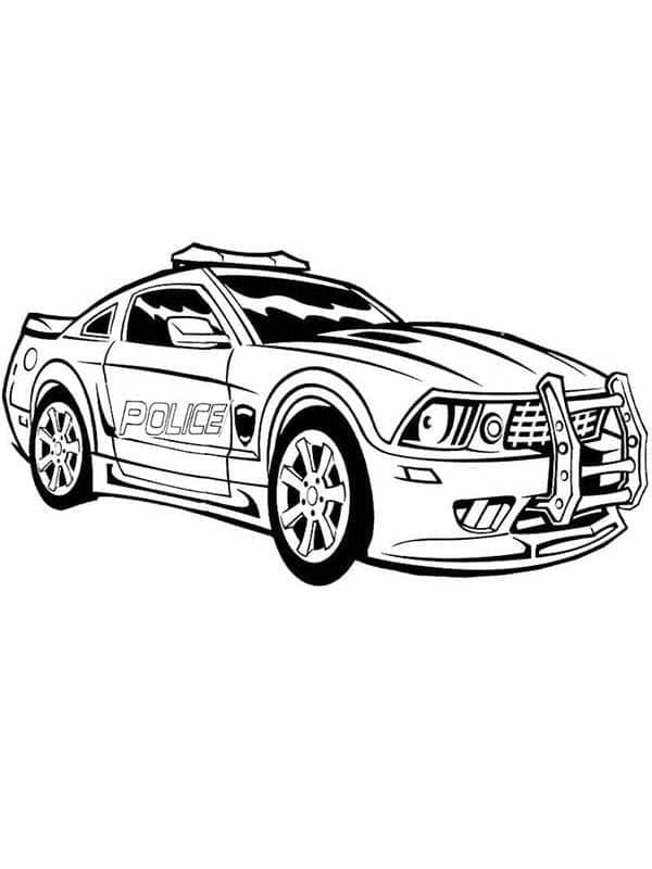 Polizeiauto druckbar für Kinder ausmalbilder