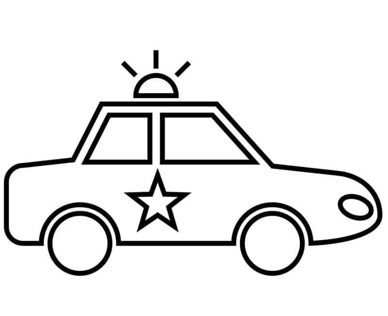 Polizeiauto druckfertig ausmalbilder