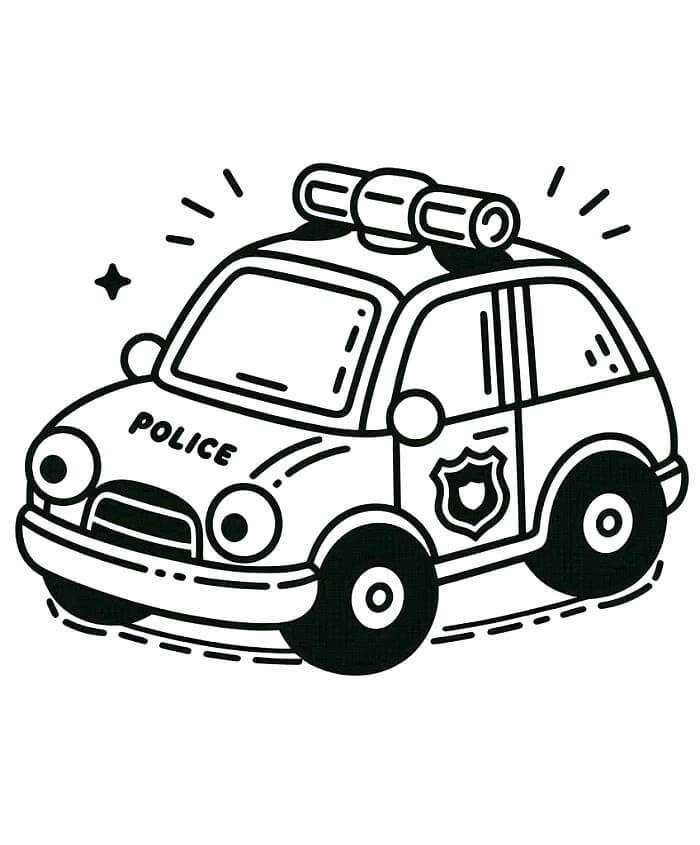 Polizeiauto für 4-jährige Kinder ausmalbilder