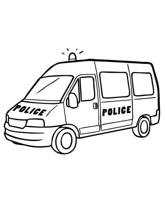 Polizeiauto kostenlos ausmalbilder