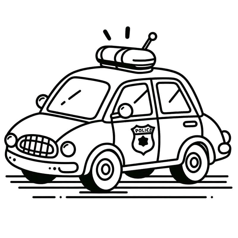 Polizeiauto ausmalbilder
