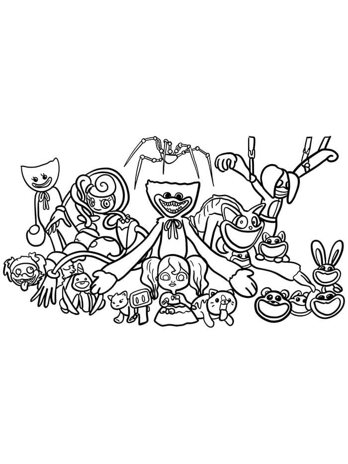 Poppy Playtime Für 4-Jährige Kinder ausmalbilder