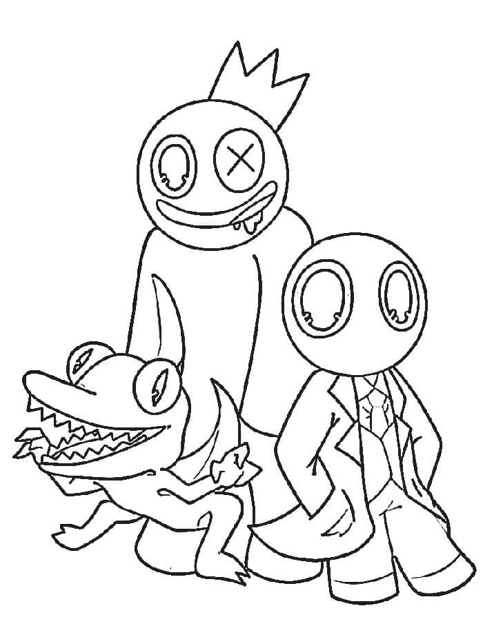 Rainbow Friends Druckbar Gratis ausmalbilder