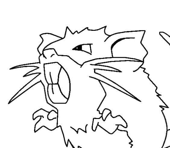 Raticate Pokemon ausmalbilder