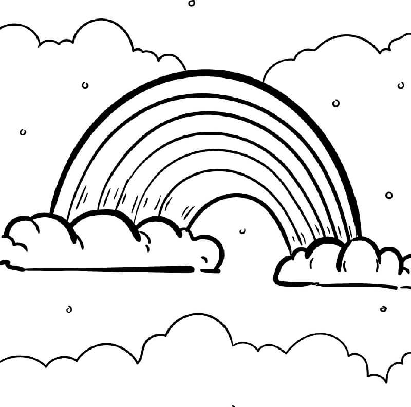 Regenbogen druckbar für Kinder ausmalbilder