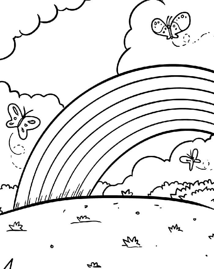 Regenbogen druckfertig ausmalbilder
