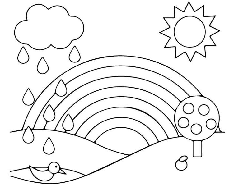 Regenbogen für 2-jährige Kinder ausmalbilder