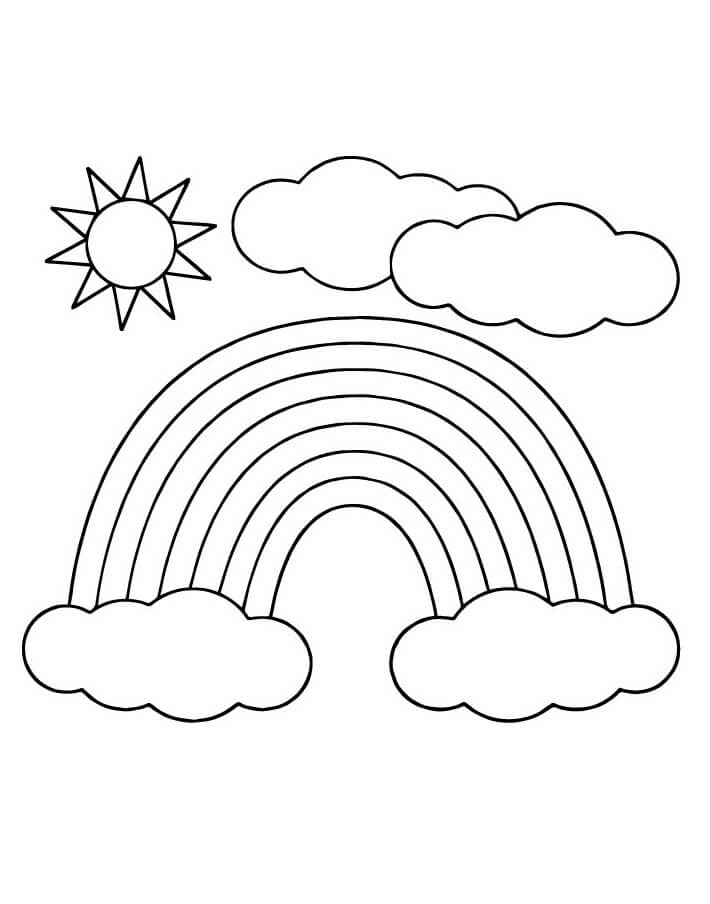 Regenbogen für Kinder ausmalbilder