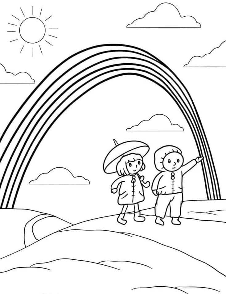 Regenbogen gratis ausmalbilder