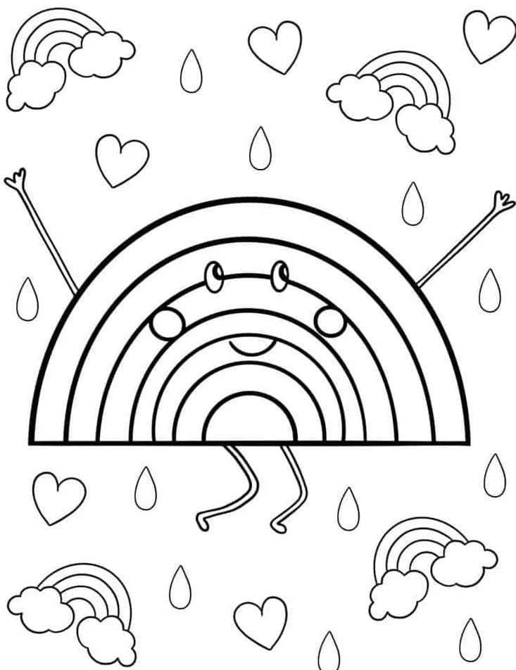 Regenbogen kostenlos ausmalbilder