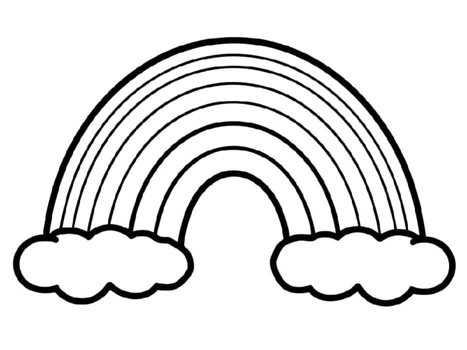 Regenbogenbild gratis ausmalbilder