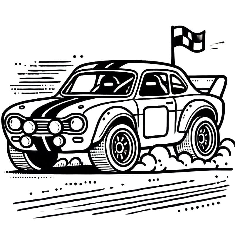 Rennwagen für 4-jährige Kinder ausmalbilder