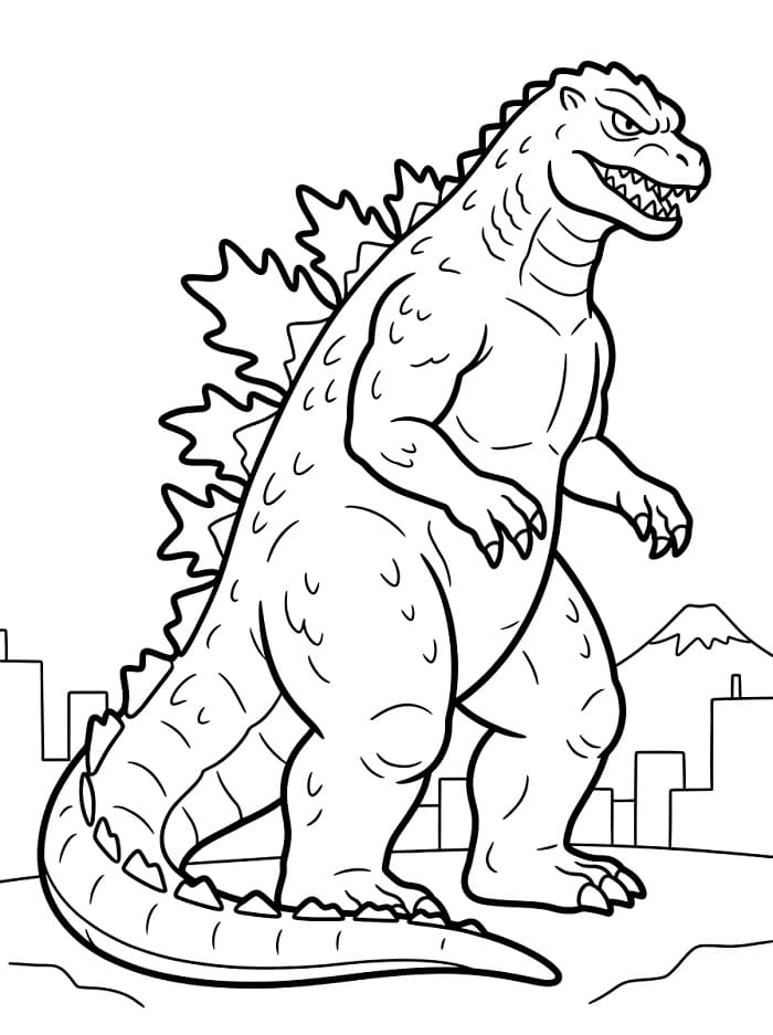 Riesiger Godzilla ausmalbilder