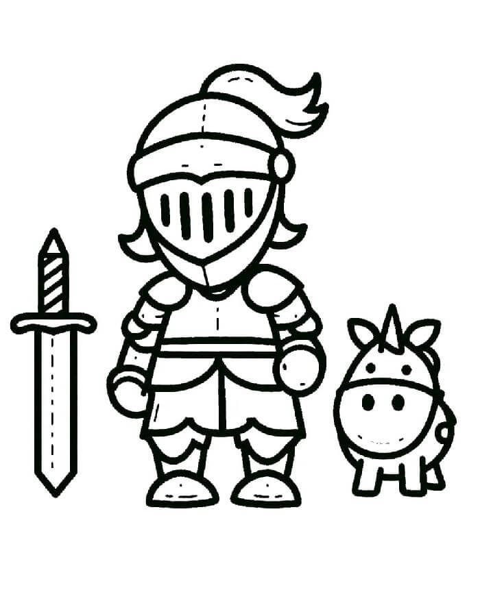 Ritter (2) ausmalbilder
