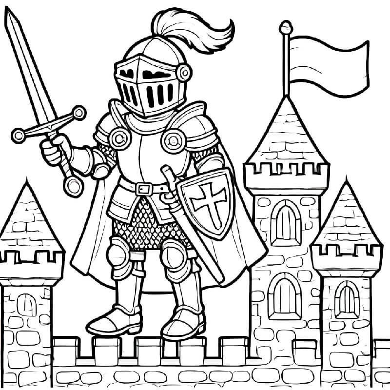 Ritter cho 4-jährige Kinder ausmalbilder