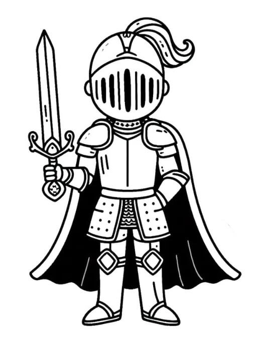 Ritter cho 6-jährige Kinder ausmalbilder