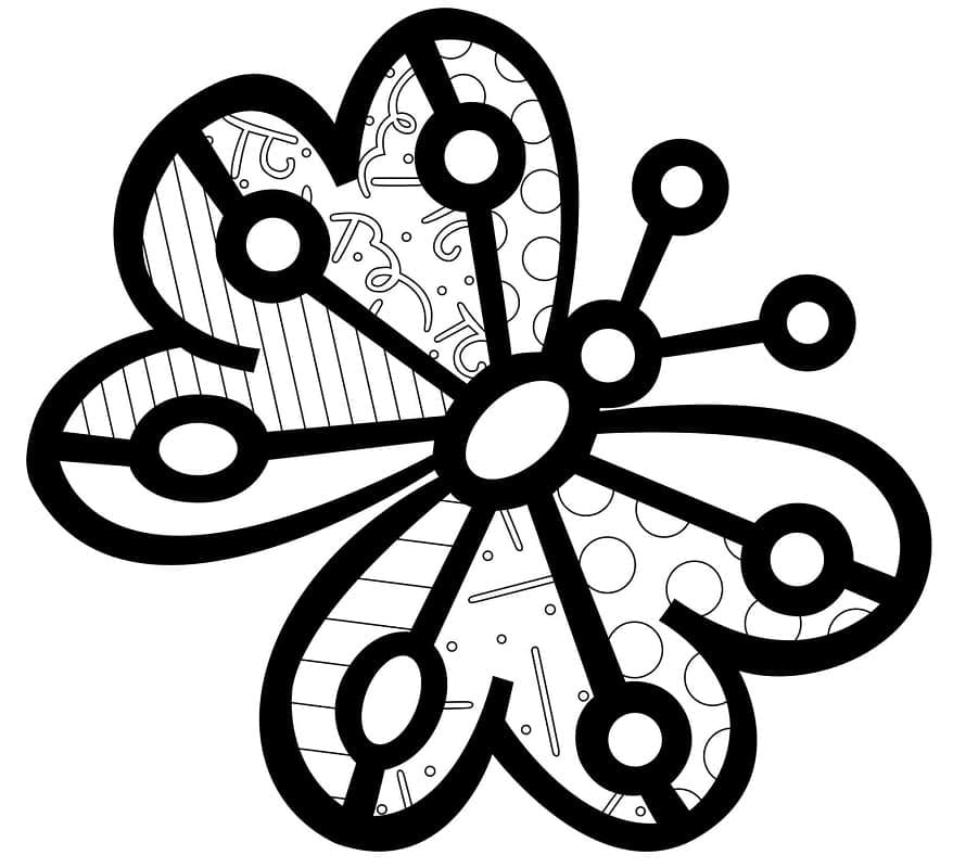 Romero Britto kostenlos ausmalbilder