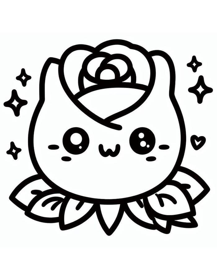 Rose für Kinder ausmalbilder