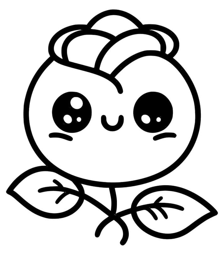 Rose gratis ausmalbilder