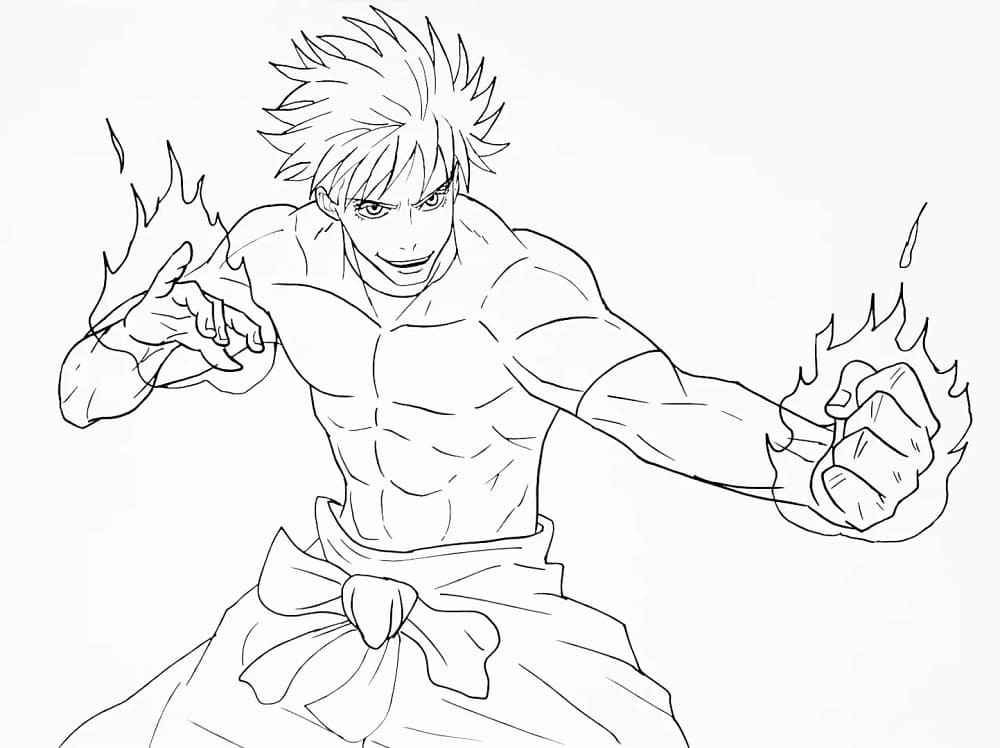 Satoru Gojo 2 ausmalbilder