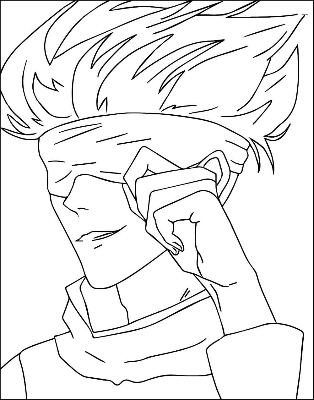 Satoru-Gojo-Bild gratis ausmalbilder