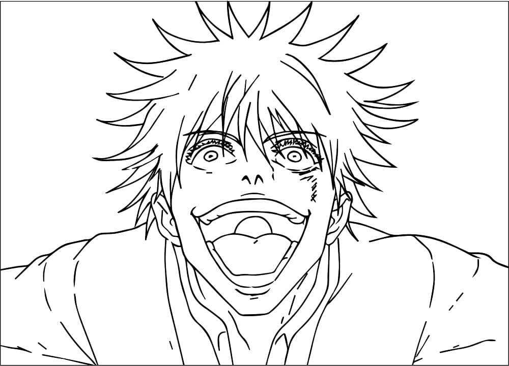 Satoru-Gojo-Bild zum Drucken ausmalbilder