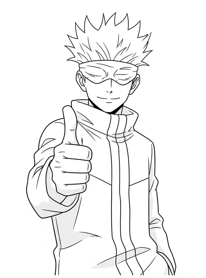Satoru Gojo aus Jujutsu Kaisen ausmalbilder
