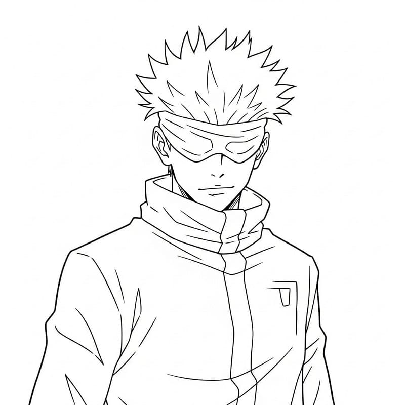 Satoru Gojo aus dem Anime Jujutsu Kaisen ausmalbilder