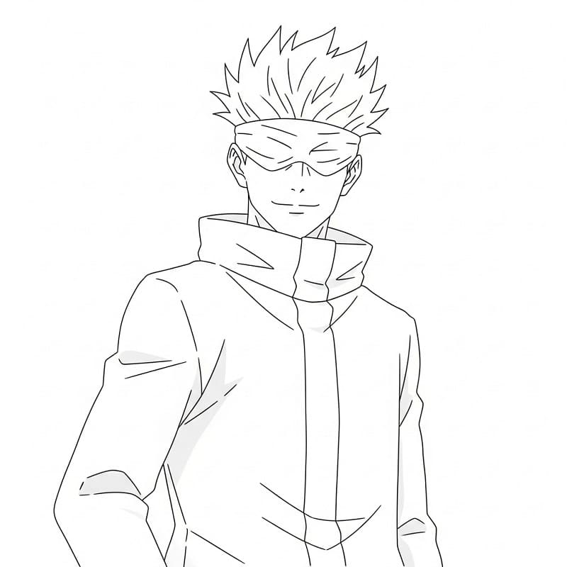 Satoru Gojo ausdrucken ausmalbilder