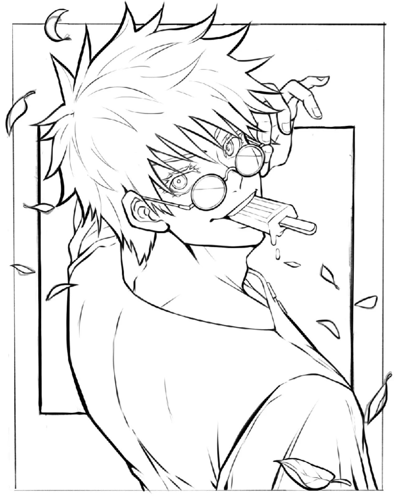 Satoru Gojo für 6-jährige Kinder ausmalbilder