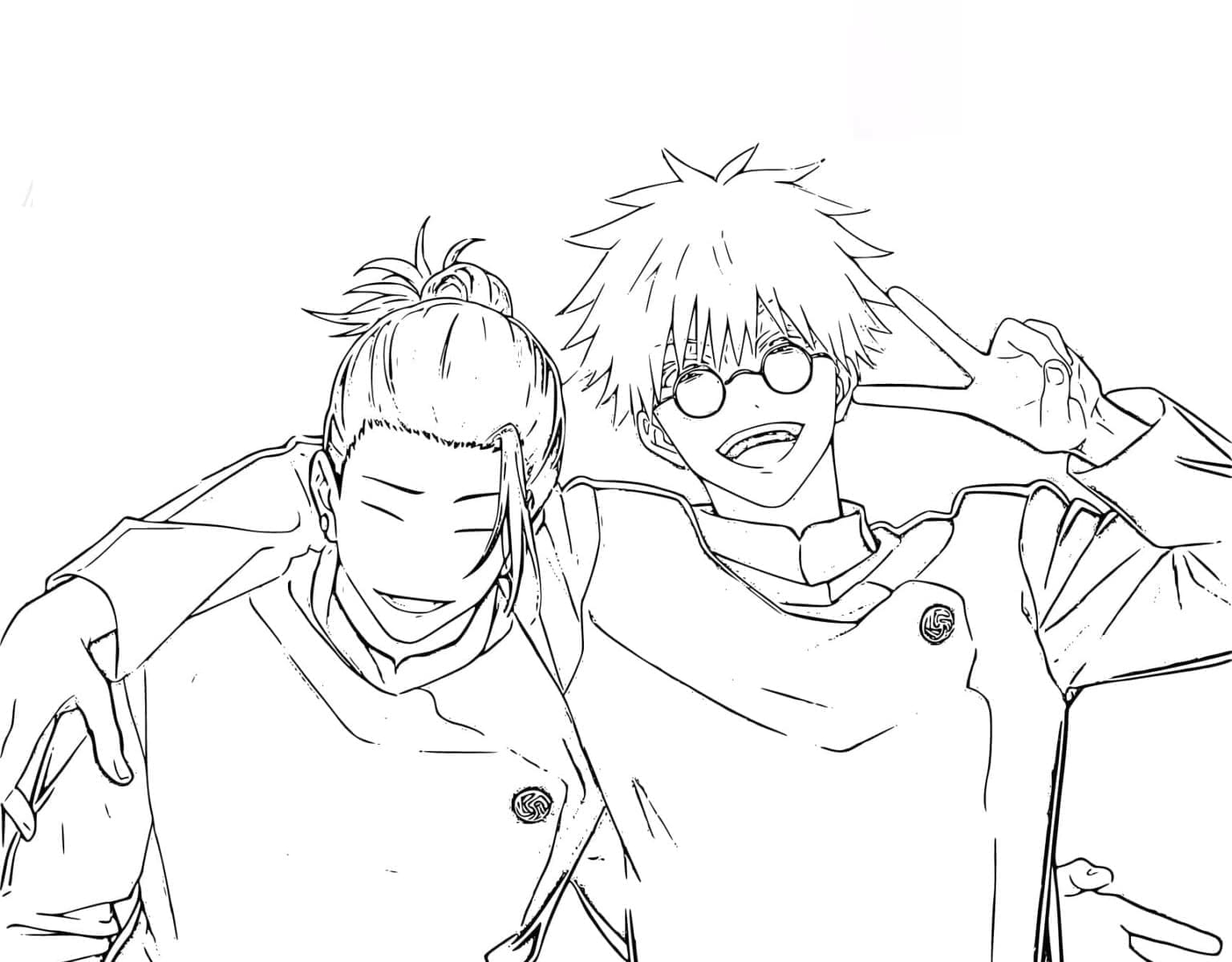 Satoru Gojo kostenlos für Kinder ausmalbilder