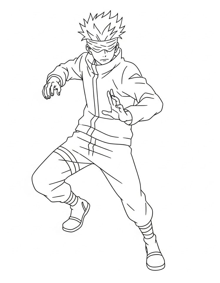 Satoru Gojo kostenlos ausmalbilder