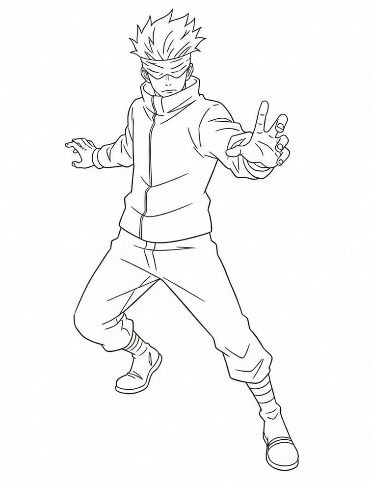 Satoru Gojo zum Drucken ausmalbilder