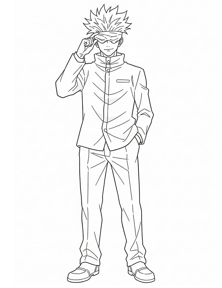 Satoru Gojo – Jujutsu Kaisen ausmalbilder