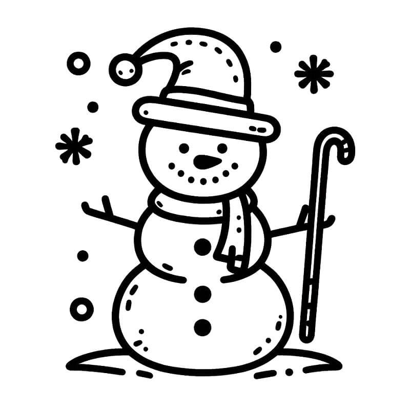 Schneemann Bild Kostenlos ausmalbilder